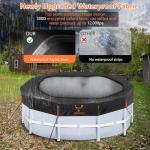 14Ft Round Pool Cover [2025 Upgraded Super Windproof] -Winter Pool Covers for Above Ground Framed Pools(Not for Steel Wall Pool), 500D One-Piece Tear Resistant Pool Cover with Quick Tightening Ratchet