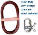 Winter Block 18’ ft. Round Pool Winter Cover for Above Ground Pools - 8-Year Warranty, Cold and UV Resistant, Weatherproof and Durable, Winch & Cable Included