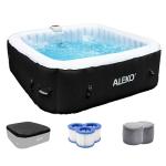 ALEKO Inflatable Hot Tub Spa | Personal High Powered Jetted Bubble | 265 Gallon | Black | HTISQ6GYBK