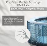 INTEX 28425EH PureSpa Bubble Massage Spa Set Outdoor Inflatable Portable Hot Tub, Includes Energy Efficient Spa Cover, Saltwater System Ready, 4 Person, 77in x 28in