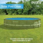 INTEX 28013E Solar Pool Cover: for 15ft Round Easy Set and Metal Frame Pools – Insulates Pool Water – Reduces Water Evaporation – Keeps Debris Out – Reduces Chemical Consumption