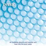 Intex Solar Pool Cover for 18' x 9' Rectangular Frame Outdoor Swimming Pools with Carrying Storage Bag, (Pool Cover Only), Blue