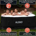 ALEKO Inflatable Hot Tub Spa | Personal High Powered Jetted Bubble | 265 Gallon | Black | HTISQ6GYBK