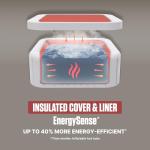 Coleman Hawaii 4 to 6 Person Inflatable Hot Tub, Square Energy-Efficient Portable Outdoor Spa with 140 AirJets, 71" x 28"