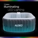 ALEKO Mia 4-Person Inflatable Jetted Hot Tub | 120 Soothing Bubble Jets | Energy Efficient Cover | LED Lights with 7 Lights | 360-Degree Bubble Massage | 158 Gallon Water Capacity
