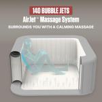 Coleman Hawaii 4 to 6 Person Inflatable Hot Tub, Square Energy-Efficient Portable Outdoor Spa with 140 AirJets, 71" x 28"