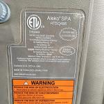 ALEKO Inflatable Hot Tub Spa | Personal High Powered Jetted Bubble | with Fitted Cover and 3 Filters | 160 Gallon | 4 Person Square | Brown | HTISQ4BR