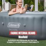 Coleman Hawaii 4 to 6 Person Inflatable Hot Tub, Square Energy-Efficient Portable Outdoor Spa with 140 AirJets, 71" x 28"