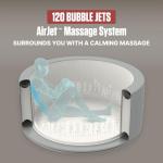 Coleman Miami 2 to 4 Person Inflatable Hot Tub, Round Energy-Efficient Portable Outdoor Spa with 120 AirJets, 71" x 26"