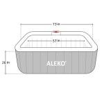 ALEKO Inflatable Hot Tub Spa | Personal High Powered Jetted Bubble | 265 Gallon | Black | HTISQ6GYBK