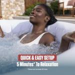 Coleman Miami 2 to 4 Person Inflatable Hot Tub, Round Energy-Efficient Portable Outdoor Spa with 120 AirJets, 71" x 26"