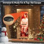 ENSTVER Infrared Wood Sauna 5.4Ft 1 Person, Luxury Full Spectrum Far Infrared Sauna Features Low EMF 1240w 7-Light Dynamic & Music Speakers, Canadian Hemlock Dry Indoor Saunas for Home & Gym