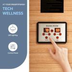 SunSwell Wood Infrared Sauna, 1 Person Traditional Red Light Sauna, Canadian Hemlock Indoor Dry Sauna Spa Room for Low EMF with Bluetooth Speakers and Control Panel, 32.67"x 27.55"x 59.44"