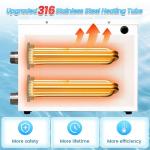 STPFFOT Electric Pool Heater for Inground & Above Ground Pools 11KW 220V, Hot Tub Heaters with Digital Touch Screen, SPA Water Thermostat Swimming Pool Warmer