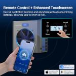 Varpoolfaye 16000 BTU Above Ground Pool Heater 5000 Gallon Swimming Pool Heater Pump Heating or Cooling Electric Pool Heater For Inground Pool WiFi Control Schedule 120V