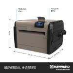 Hayward H400FDN Universal H-Series 400,000 BTU Pool and Spa Heater, Natural Gas, Low Nox …