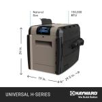 Hayward H150FDN Universal H-Series 150,000 BTU Pool and Spa Heater, Natural Gas, Low Nox