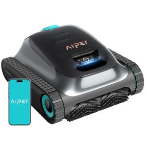 (2026 Upgrade) Aiper Scuba S1 Robotic Pool Cleaner, Wall & Waterline Cleaning, Double Filtration, Extended 180-Min Battery Life, Smart Navigation, App Support, OTA Upgrade