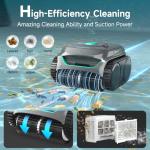 WYBOT C2 Cordless Robotic Pool Cleaner, Dual Filtration, Pool Vacumm Robot for Wall & Waterline Cleaning, Up to 180 Mins Runtime & Scheduling, Smart Navigation, for Inground/Above-Ground Pools