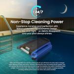 Betta SE Solar Powered Automatic Robotic Pool Surface Skimmer Cleaner with 24/7 Continuous Cleaning Battery Power and Re-Engineered Twin Salt Chlorine Tolerant Motors (Blue)