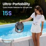 AIPER Scuba SE Cordless Robotic Pool Cleaner with 90-Min Runtime, Smart Self-Parking, Lightweight, Pool Vacuum for Above-Ground Flat Pool up to 860 Sq.ft