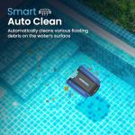 Betta SE Solar Powered Automatic Robotic Pool Surface Skimmer Cleaner with 24/7 Continuous Cleaning Battery Power and Re-Engineered Twin Salt Chlorine Tolerant Motors (Blue)