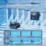 WYBOT C2 Vision AI Camera Cordless Pool Cleaner Robot for Inground Pools, 8 Mode Robotic Pool Cleaner, Utra-fine Filtration, Powerful Suction, Wall Climbing, Waterline Cleaning, Black