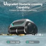 WYBOT C2 Cordless Robotic Pool Cleaner, Dual Filtration, Pool Vacumm Robot for Wall & Waterline Cleaning, Up to 180 Mins Runtime & Scheduling, Smart Navigation, for Inground/Above-Ground Pools