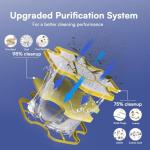 PoolMr Cordless Robotic Pool Cleaner - Above Ground Pool Vacuum - 40W Strong Suction, Dual Cleaning System, Barrier Crossing, 120-Min Runtime Up to 1614 Sq for Above Ground Pools, Grayish White