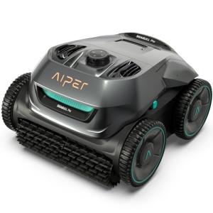 AIPER Cordless Robotic Pool Cleaner, WavePath Navigation, Wall-Climbing, Quad-Motor, 150 mins Runtime for Inground Pools up to 1,600 sq.ft, Seagull Pro ZT6002