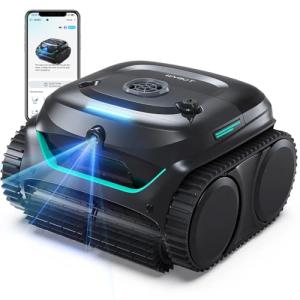 （2026 New） WYBOT C2 Vision Cordless Pool Cleaner with AI Camera, 8 Mode Pool Vacuum for Inground Pool, Ultra-fine Filtration System and Powerful Suction, Waterline Cleaning, Black Green