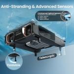 AIPER Surfer S2 Solar Powered Pool Surface Skimmer Robot with APP Support, 24/7 Continuous Cleaning, Dual Charging Modes, Smart Obstacle Avoidance, 150-um Filtration, OTA Upgrade