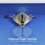 PoolMr Cordless Robotic Pool Cleaner - Above Ground Pool Vacuum - 40W Strong Suction, Dual Cleaning System, Barrier Crossing, 120-Min Runtime Up to 1614 Sq for Above Ground Pools, Grayish White