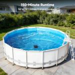 Pooloob PF1 Cordless Pool Vacuum Cleaner Robot: 150 Min Runtime, Triple Layer Filtration, Floor Only Cleaning for Above/In Ground Pools up to 1345 Sq.Ft, Includes Floating Buoy with 8Ft Tether