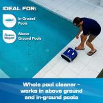 (All-New 2025) POOL BLASTER CX-300 Cordless Robotic Pool Cleaner for Smaller Inground & Above Ground Pools, 2.5 Hr Runtime, Wall Climbing, Smart Navigation, Rechargeable, Lightweight Robot Pool Vacuum