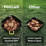 PoolMr Cordless Robotic Pool Cleaner - Above Ground Pool Vacuum - 40W Strong Suction, Dual Cleaning System, Barrier Crossing, 120-Min Runtime Up to 1614 Sq for Above Ground Pools, Grayish White