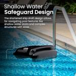 Betta SE Plus - Solar-Powered Robotic Pool Skimmer with 24/7 Continuous Cleaning Power, Dual Charging Options, Twin Salt Chlorine Tolerant Motors, and Shallow Water Safeguard