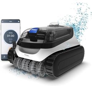 Polaris PCX 868 iQ Smart Robotic Pool Cleaner for In-Ground Pools up to 50ft, Smart App Control, Large Filter Canister, and Easy Lift Removal System