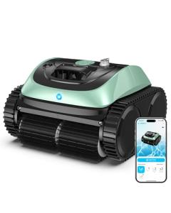 (2026 Upgrade) Pool Vacuum for Inground & Above Ground Pools, 4-in-1 Cordless Pool Cleaner, 150 Mins Runtime, APP Control, Triple-Motor & Smart Paths, Wall & Waterline Clean up to 1,614 Sq.ft