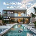 AIPER Scuba E1 Cordless Robotic Pool Cleaner, Pool Vacuum with Advanced Filtration, Tri-Motor, ldeal for Above-Ground Pools up to 1,100 Sq.ft (Renewed)