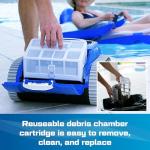 (All-New 2025) POOL BLASTER CX-300 Cordless Robotic Pool Cleaner for Smaller Inground & Above Ground Pools, 2.5 Hr Runtime, Wall Climbing, Smart Navigation, Rechargeable, Lightweight Robot Pool Vacuum