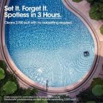 Cordless Robotic Pool Vacuum, Pool Cleaner with Track Drive & Sonar Navigation, 180W Brushless Motor, Wall & Waterline Climbing, 150-Min Runtime, for Inground Above-Ground 2150 Sq. Ft. (Dark Blue)