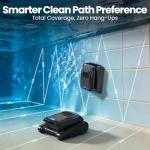 BOTLUXE Robotic Pool Vacuum PC10, Cordless Pool Cleaner Robot for Inground & Above Ground Pools, Smart Navigation, 5000GPH Suction Power for Cleaning Floor, Wall & Waterline, Self-Parking, Black