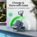 Aiper Scuba X1 Pro Max All-in-One Pool Cleaning Robot & Skimmer with 8,502 GPH Suction, Ultra-fine Filtration, Smart Surface Parking, with Caddy