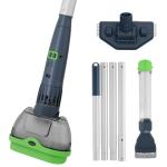 3 in 1 Rechargeable Pool & Spa Hot Tub Vacuum Cleaner - Dual Mode & Magnetic Drive System, 25µm Ultra Fine Mesh Filters for Hot Tub, Small Above Ground Pools - 90 Mins, Oil Absorbers, Poles