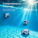 (2025 Upgrade) Pool Vacuum Cordless Robotic Pool Cleaner, 4-in-1 Floor/Wall/Waterline Cleaning/Smart Navigation, 180 Mins Runtime Pool Vacuum for Inground Pools Up to 2100 Sq.ft