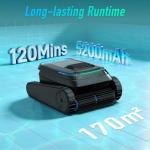 AIRROBO Cordless Robotic Pool Cleaner for Inground & Above Ground Pools, Smart Zigzag Navigation, Floor, Wall & Waterline Cleaning, 5000 GPH