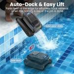 BOTLUXE Robotic Pool Vacuum PC10, Cordless Pool Cleaner Robot for Inground & Above Ground Pools, Smart Navigation, 5000GPH Suction Power for Cleaning Floor, Wall & Waterline, Self-Parking, Black