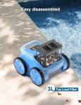 (2025 Upgrade) Pool Vacuum Cordless Robotic Pool Cleaner, 4-in-1 Floor/Wall/Waterline Cleaning/Smart Navigation, 180 Mins Runtime Pool Vacuum for Inground Pools Up to 2100 Sq.ft