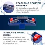 POOLAZA Manual Pool Vacuum for Above Ground Pool Upgrade with Fine Mesh Bag& 56" Pole, Handheld Pool Vacuum Jet Underwater Cleaner, Spa Pool Vacuum Cleaner Attach to Garden Hose